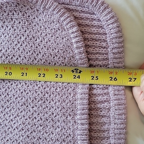 Ann TAYLOR LIGHT PURPLE WAFFLE SWEATER SIZE MEDIUM - Picture 16 of 16